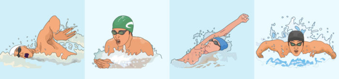 四泳法の絵